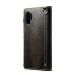 Custodia portafoglio in pelle per iPhone 11 e Galaxy Note 10
