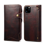 Custodia portafoglio in pelle per iPhone 11 e Galaxy Note 10