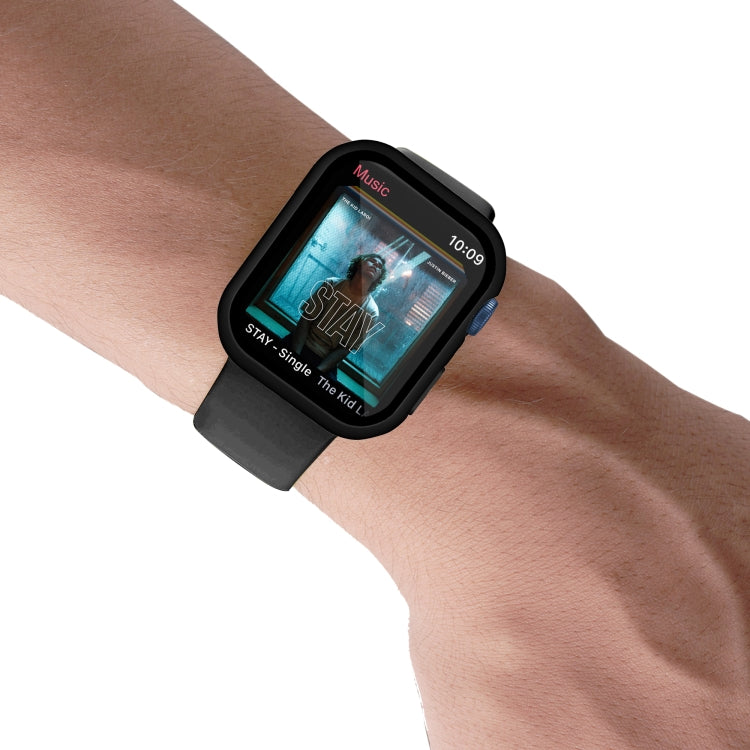 Placcatura elettrolitica opaca All-inclusive PC + cassa dell'orologio in vetro temperato, For Apple Watch Series 9 / 8 / 7 41mm, For Apple Watch Series 9 / 8 / 7 45mm