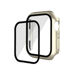 Placcatura elettrolitica opaca All-inclusive PC + cassa dell'orologio in vetro temperato, For Apple Watch Series 9 / 8 / 7 41mm, For Apple Watch Series 9 / 8 / 7 45mm