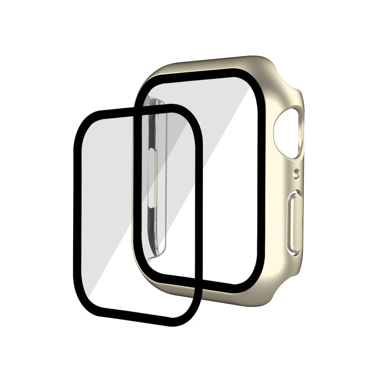 Placcatura elettrolitica opaca All-inclusive PC + cassa dell'orologio in vetro temperato, For Apple Watch Series 9 / 8 / 7 41mm, For Apple Watch Series 9 / 8 / 7 45mm