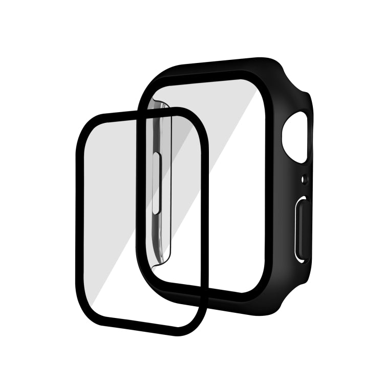 Placcatura elettrolitica opaca All-inclusive PC + cassa dell'orologio in vetro temperato, For Apple Watch Series 9 / 8 / 7 41mm, For Apple Watch Series 9 / 8 / 7 45mm
