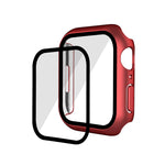 Placcatura elettrolitica opaca All-inclusive PC + cassa dell'orologio in vetro temperato, For Apple Watch Series 9 / 8 / 7 41mm, For Apple Watch Series 9 / 8 / 7 45mm