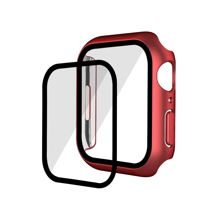 Placcatura elettrolitica opaca All-inclusive PC + cassa dell'orologio in vetro temperato, For Apple Watch Series 9 / 8 / 7 41mm, For Apple Watch Series 9 / 8 / 7 45mm