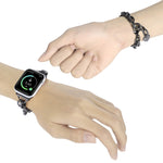 Cinturino con ciondolo a forma di cuore in acciaio inossidabile per la serie Apple Watch, 7 41mm / 6&SE&5&4 40mm / 3&2&1 38mm, 7 45mm / 6&SE&5&4 44mm / 3&2&1 42mm