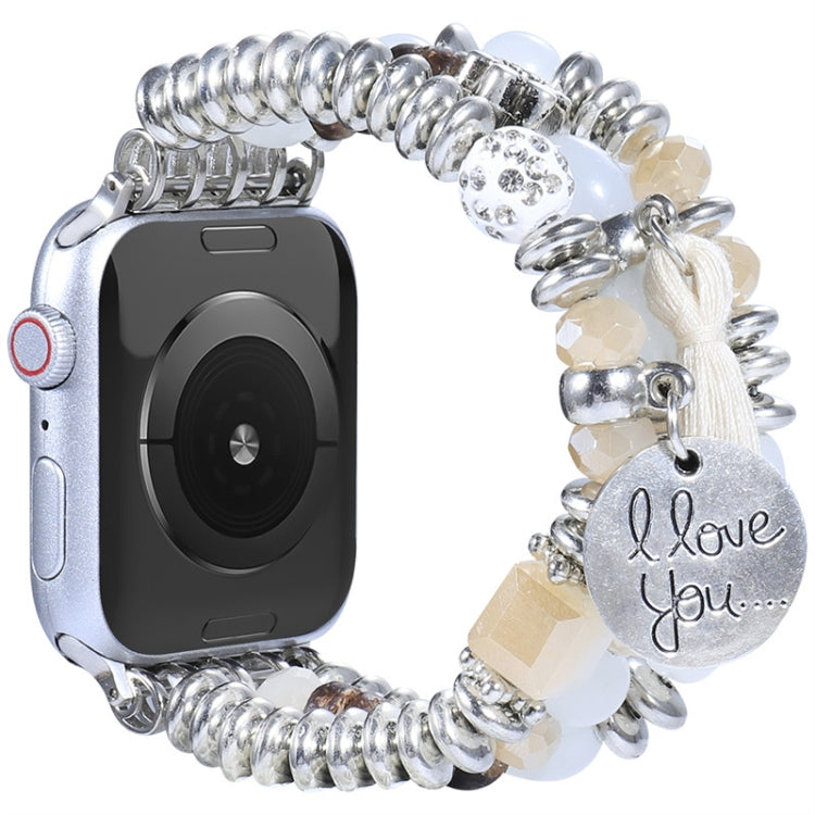 Cinturino con perline in nappa per la serie Apple Watch, 7 41mm / 6&SE&5&4 40mm / 3&2&1 38mm, 7 45mm / 6&SE&5&4 44mm / 3&2&1 42mm