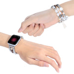 Cinturino con perline in nappa per la serie Apple Watch, 7 41mm / 6&SE&5&4 40mm / 3&2&1 38mm, 7 45mm / 6&SE&5&4 44mm / 3&2&1 42mm