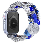 Cinturino con perline in nappa per la serie Apple Watch, 7 41mm / 6&SE&5&4 40mm / 3&2&1 38mm, 7 45mm / 6&SE&5&4 44mm / 3&2&1 42mm