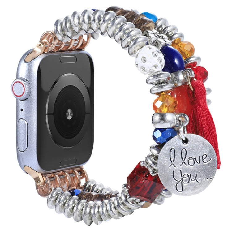 Cinturino con perline in nappa per la serie Apple Watch, 7 41mm / 6&SE&5&4 40mm / 3&2&1 38mm, 7 45mm / 6&SE&5&4 44mm / 3&2&1 42mm