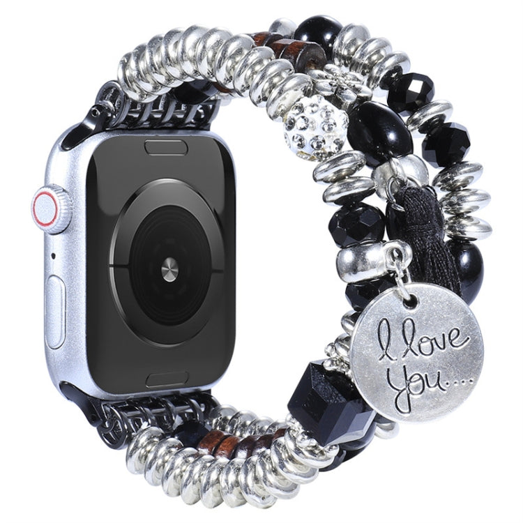 Cinturino con perline in nappa per la serie Apple Watch, 7 41mm / 6&SE&5&4 40mm / 3&2&1 38mm, 7 45mm / 6&SE&5&4 44mm / 3&2&1 42mm