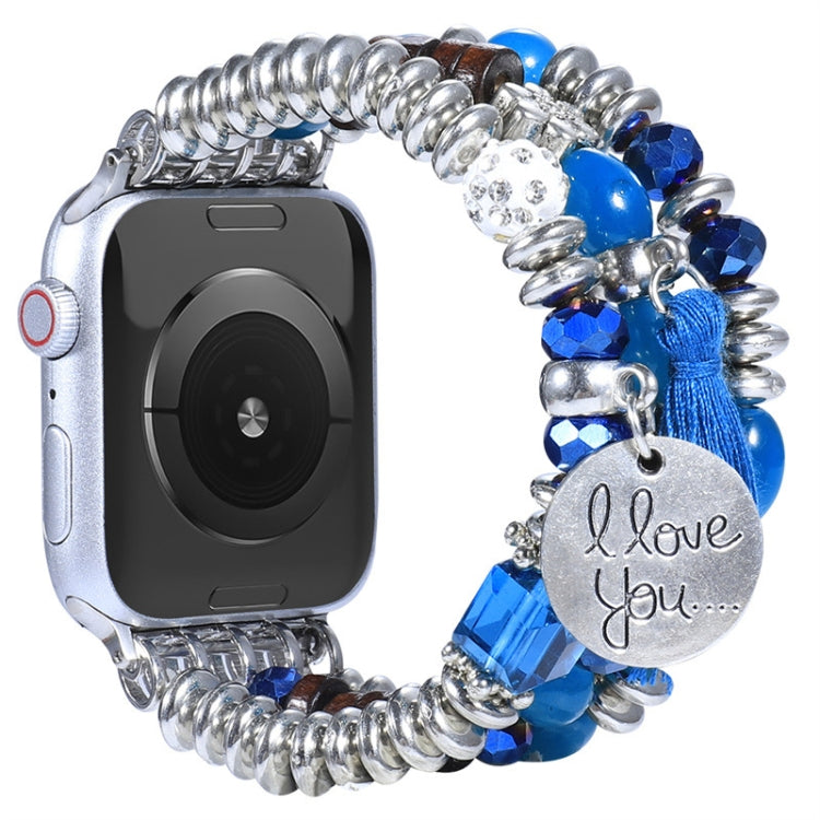 Cinturino con perline in nappa per la serie Apple Watch, 7 41mm / 6&SE&5&4 40mm / 3&2&1 38mm, 7 45mm / 6&SE&5&4 44mm / 3&2&1 42mm