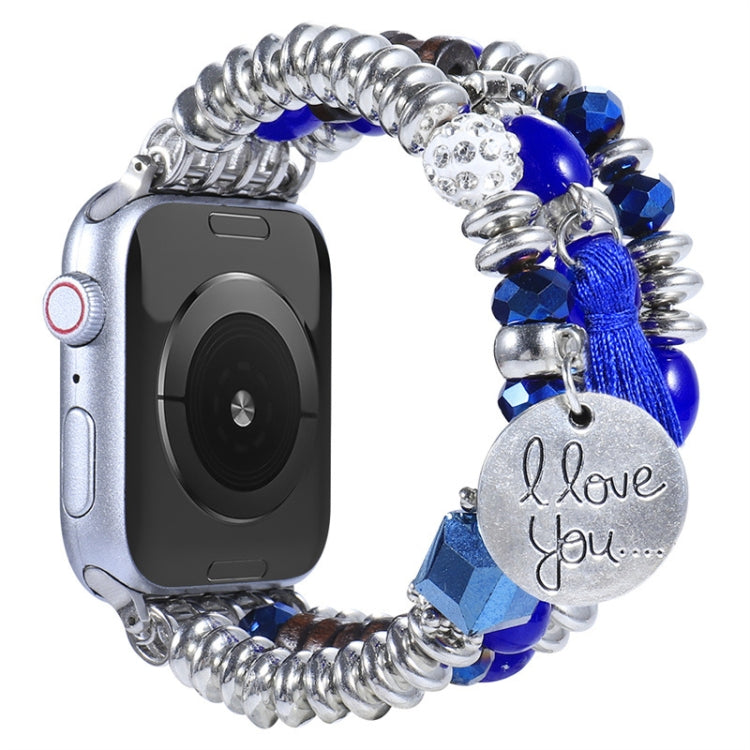 Cinturino con perline in nappa per la serie Apple Watch, 7 41mm / 6&SE&5&4 40mm / 3&2&1 38mm, 7 45mm / 6&SE&5&4 44mm / 3&2&1 42mm