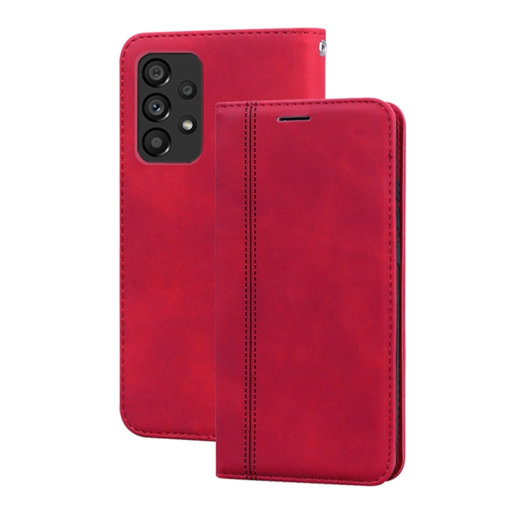 Custodia per telefono in pelle con vibrazione magnetica da lavoro smerigliata, For Samsung Galaxy A33 5G, For Samsung Galaxy A53 5G