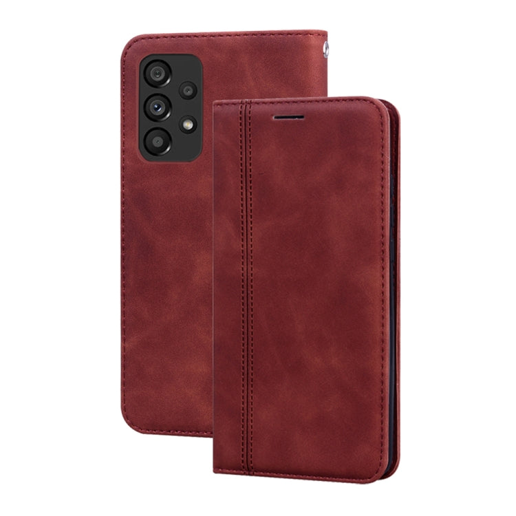 Custodia per telefono in pelle con vibrazione magnetica da lavoro smerigliata, For Samsung Galaxy A33 5G, For Samsung Galaxy A53 5G