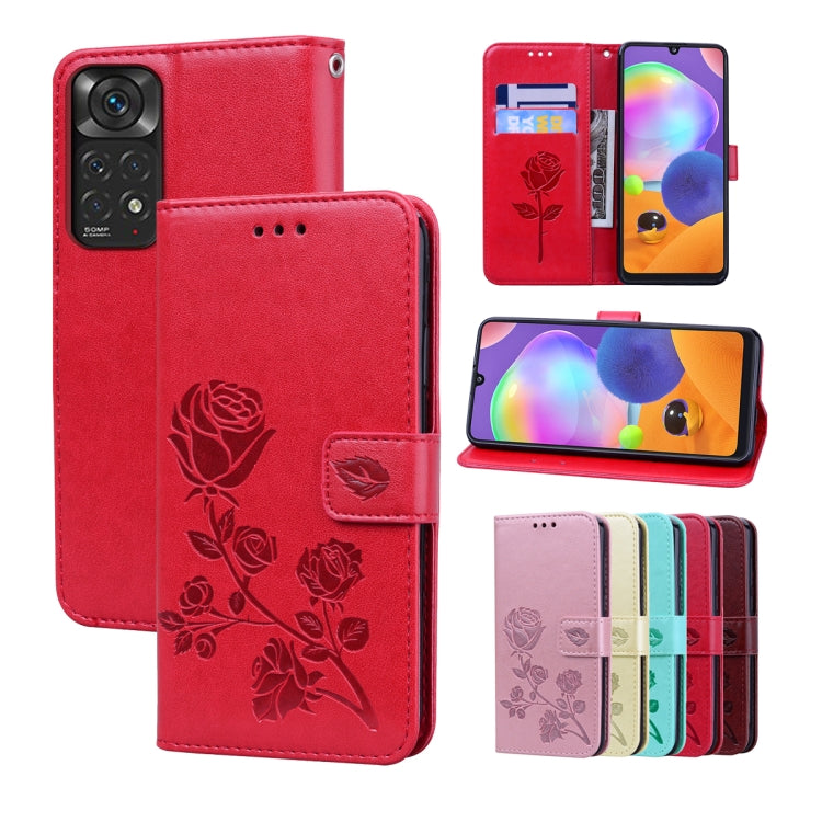 Custodia per telefono in pelle goffrata rosa, For Samsung Galaxy A53 5G, For Redmi Note 11 Global Version / Note 11S 4G Global Version