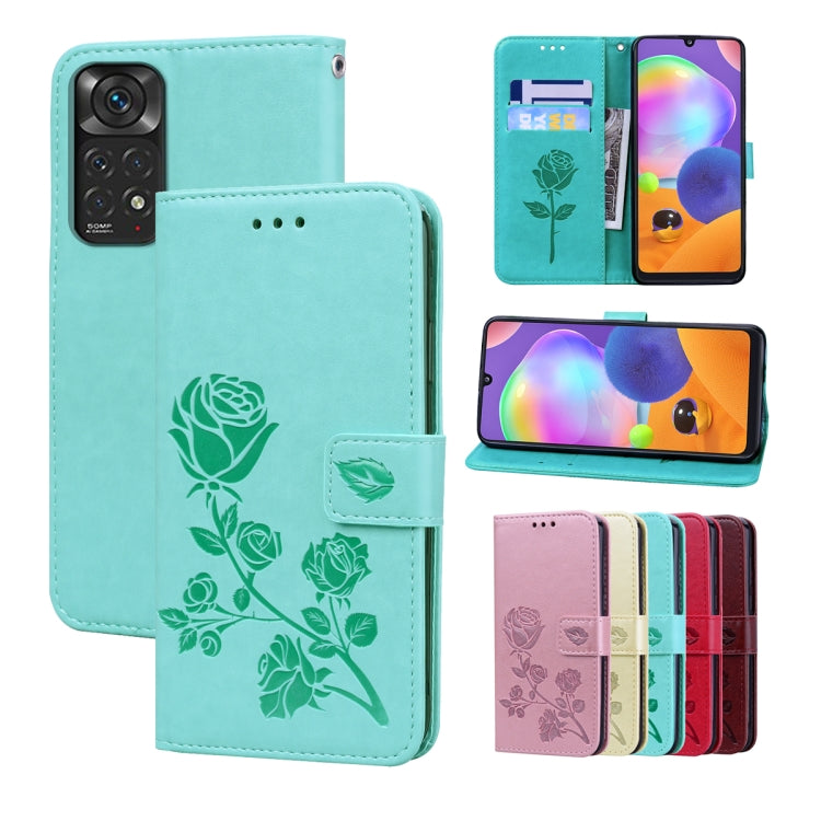 Custodia per telefono in pelle goffrata rosa, For Samsung Galaxy A53 5G, For Redmi Note 11 Global Version / Note 11S 4G Global Version
