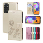 Custodia per telefono in pelle goffrata rosa, For Samsung Galaxy A53 5G, For Redmi Note 11 Global Version / Note 11S 4G Global Version