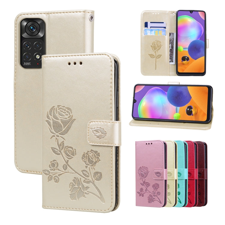 Custodia per telefono in pelle goffrata rosa, For Samsung Galaxy A53 5G, For Redmi Note 11 Global Version / Note 11S 4G Global Version