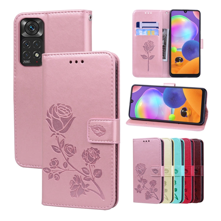 Custodia per telefono in pelle goffrata rosa, For Samsung Galaxy A53 5G, For Redmi Note 11 Global Version / Note 11S 4G Global Version