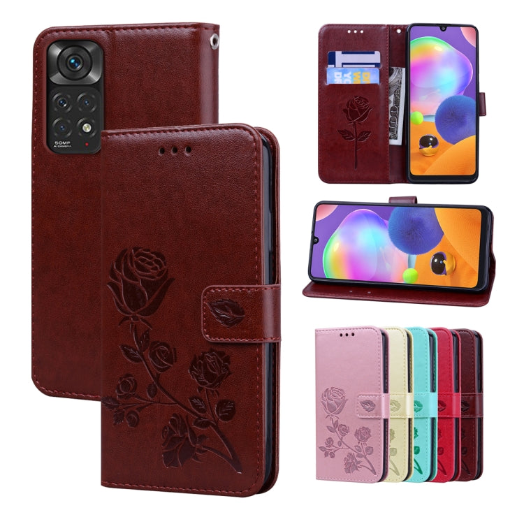 Custodia per telefono in pelle goffrata rosa, For Samsung Galaxy A53 5G, For Redmi Note 11 Global Version / Note 11S 4G Global Version