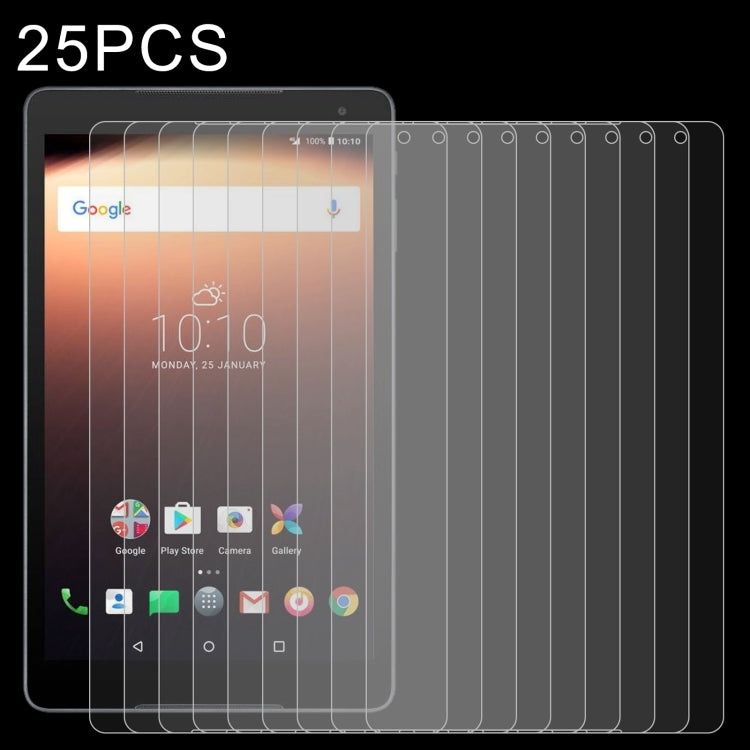 25 PZ 9H 2.5D Pellicola per tablet in vetro temperato antideflagrante, For Alcatel 1T 10 (25 PCS), For Alcatel 3T 10 (25 PCS), For Alcatel A3 10 LTE EU 9026X (25 PCS), For Alcatel Joy Tab 2 / 3T 8.0 (25 PCS), For MicroSoft Laptop Studio 14.4 inch(25 PC...