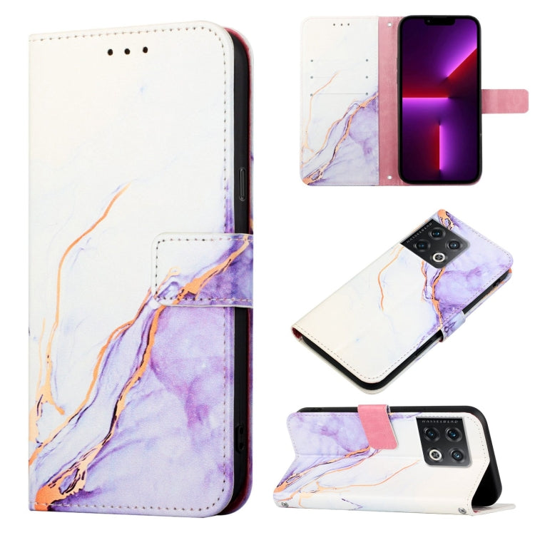 Cassa del telefono di cuoio di vibrazione del modello di marmo PT003, For OnePlus Nord N200 5G & OPPO A74 5G, For OnePlus 10 Pro 5G