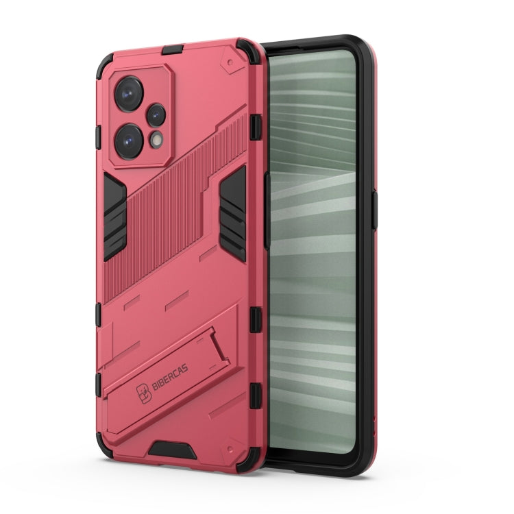 Punk Armor 2 in 1 PC + custodia per telefono antiurto in TPU con supporto invisibile, For Realme 9 Pro+, For OPPO Realme 9 Pro, For Realme 9 Pro
