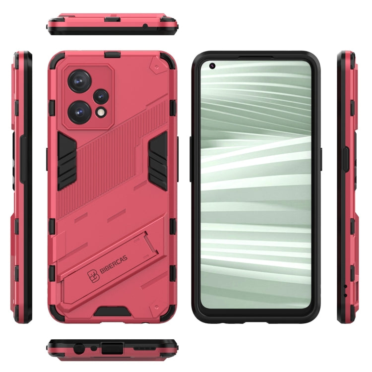 Punk Armor 2 in 1 PC + custodia per telefono antiurto in TPU con supporto invisibile, For Realme 9 Pro+, For OPPO Realme 9 Pro, For Realme 9 Pro