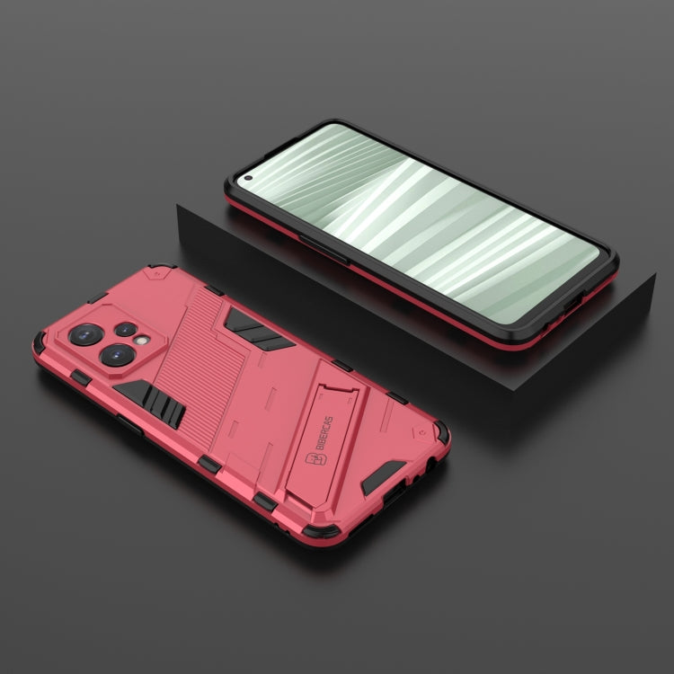 Punk Armor 2 in 1 PC + custodia per telefono antiurto in TPU con supporto invisibile, For Realme 9 Pro+, For OPPO Realme 9 Pro, For Realme 9 Pro