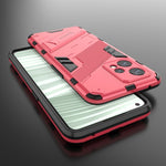 Punk Armor 2 in 1 PC + custodia per telefono antiurto in TPU con supporto invisibile, For Realme 9 Pro+, For OPPO Realme 9 Pro, For Realme 9 Pro