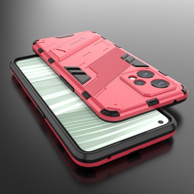 Punk Armor 2 in 1 PC + custodia per telefono antiurto in TPU con supporto invisibile, For Realme 9 Pro+, For OPPO Realme 9 Pro, For Realme 9 Pro
