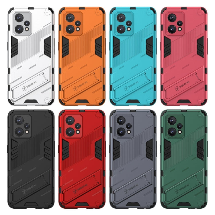 Punk Armor 2 in 1 PC + custodia per telefono antiurto in TPU con supporto invisibile, For Realme 9 Pro+, For OPPO Realme 9 Pro, For Realme 9 Pro