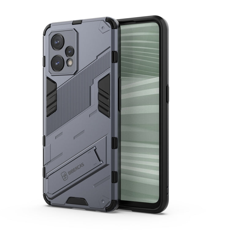 Punk Armor 2 in 1 PC + custodia per telefono antiurto in TPU con supporto invisibile, For Realme 9 Pro+, For OPPO Realme 9 Pro, For Realme 9 Pro