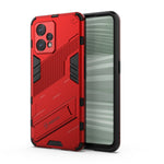 Punk Armor 2 in 1 PC + custodia per telefono antiurto in TPU con supporto invisibile, For Realme 9 Pro+, For OPPO Realme 9 Pro, For Realme 9 Pro