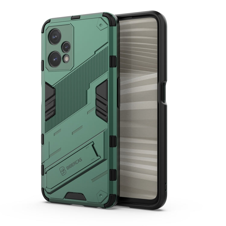 Punk Armor 2 in 1 PC + custodia per telefono antiurto in TPU con supporto invisibile, For Realme 9 Pro+, For OPPO Realme 9 Pro, For Realme 9 Pro