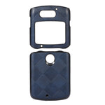 Custodia per telefono in PU scozzese intrecciata, For LG Wing 5G, For Motorola Moto Razr 5G