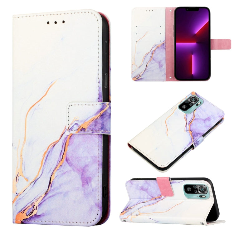 Cassa del telefono di cuoio di vibrazione del modello di marmo PT003, For Xiaomi Redmi Note 10 4G / Note 10s, For Xiaomi Redmi Note 10 Pro / Note 10 Pro Max, For Xiaomi Poco M2 / Redmi 9, For Xiaomi Redmi 9A / Redmi 9i India / Redmi 9AT