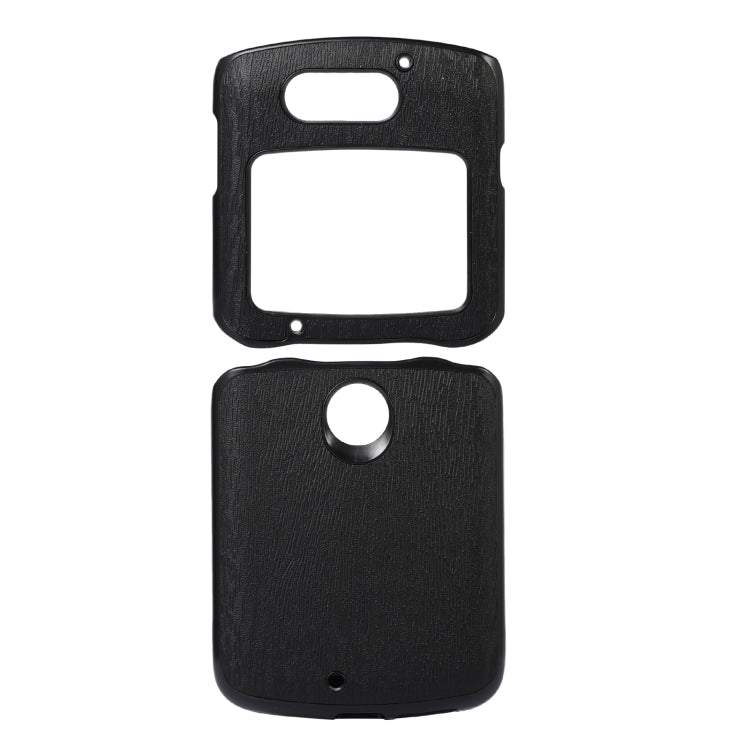 Custodia per telefono in PU con struttura in legno, For Motorola Moto Razr 5G
