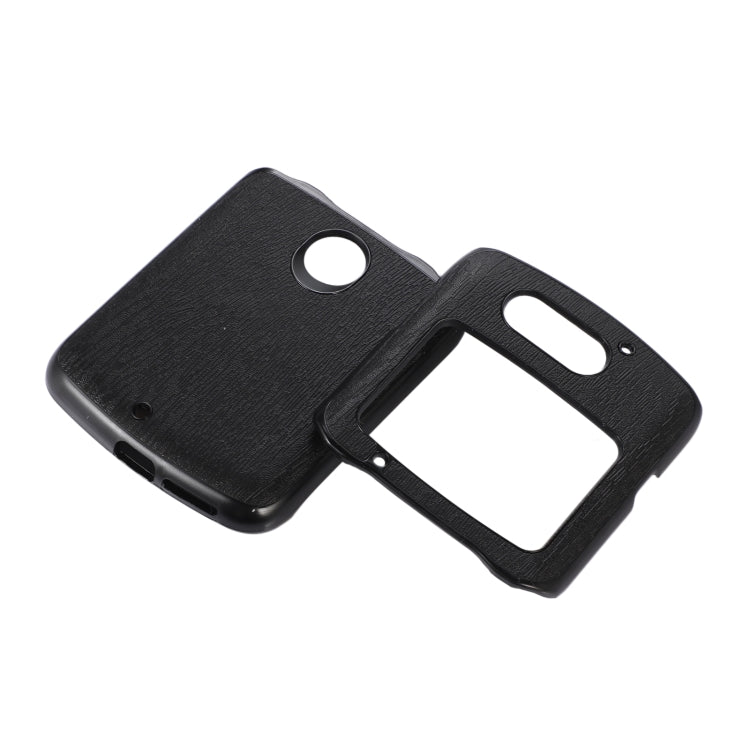 Custodia per telefono in PU con struttura in legno, For Motorola Moto Razr 5G