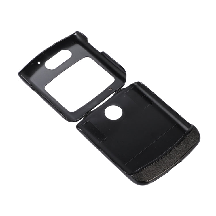 Custodia per telefono in PU con struttura in legno, For Motorola Moto Razr 5G