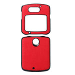 Custodia per telefono in PU con struttura in legno, For Motorola Moto Razr 5G
