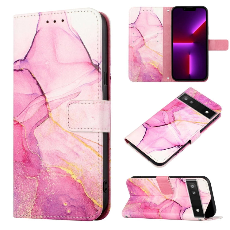 Cassa del telefono di cuoio di vibrazione del modello di marmo PT003, For Google Pixel 6a, For Google Pixel 6 Pro, For Google Pixel 6, For ZTE Blade A71