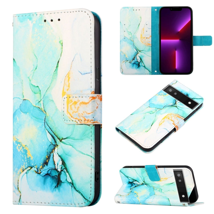 Cassa del telefono di cuoio di vibrazione del modello di marmo PT003, For Google Pixel 6a, For Google Pixel 6 Pro, For Google Pixel 6, For ZTE Blade A71