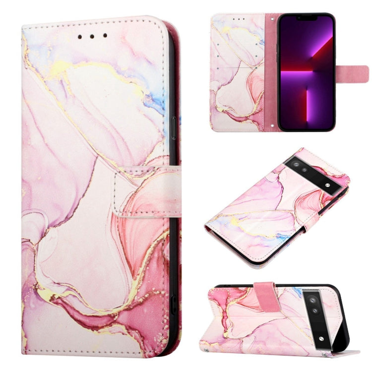 Cassa del telefono di cuoio di vibrazione del modello di marmo PT003, For Google Pixel 6a, For Google Pixel 6 Pro, For Google Pixel 6, For ZTE Blade A71