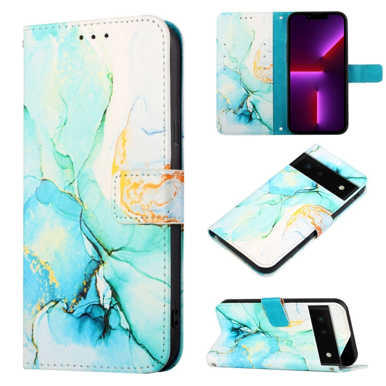 Cassa del telefono di cuoio di vibrazione del modello di marmo PT003, For Google Pixel 6a, For Google Pixel 6 Pro, For Google Pixel 6, For ZTE Blade A71