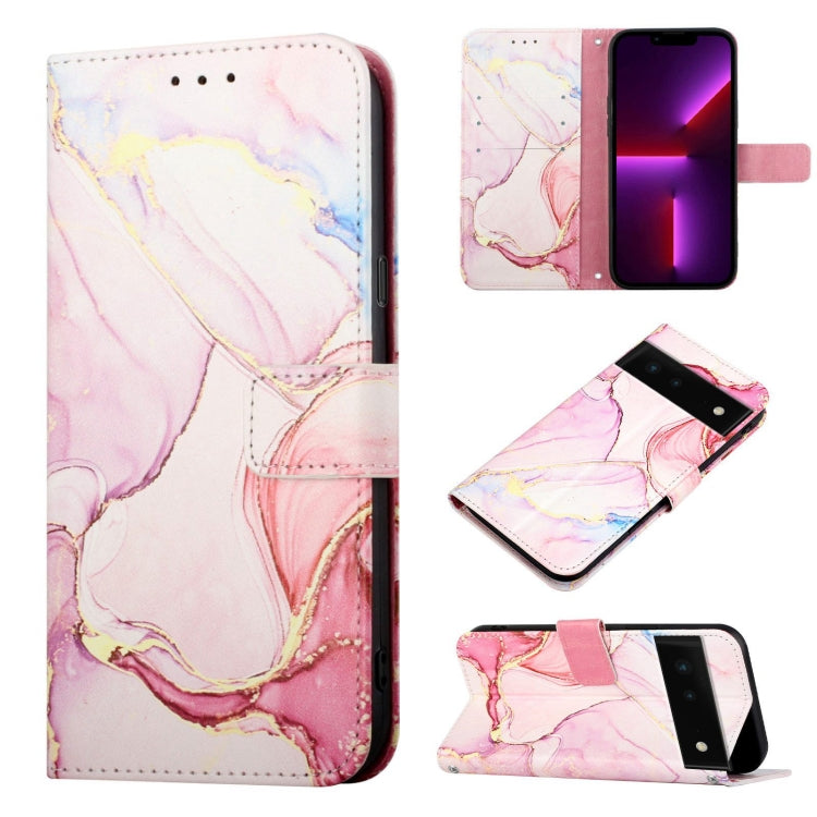 Cassa del telefono di cuoio di vibrazione del modello di marmo PT003, For Google Pixel 6a, For Google Pixel 6 Pro, For Google Pixel 6, For ZTE Blade A71