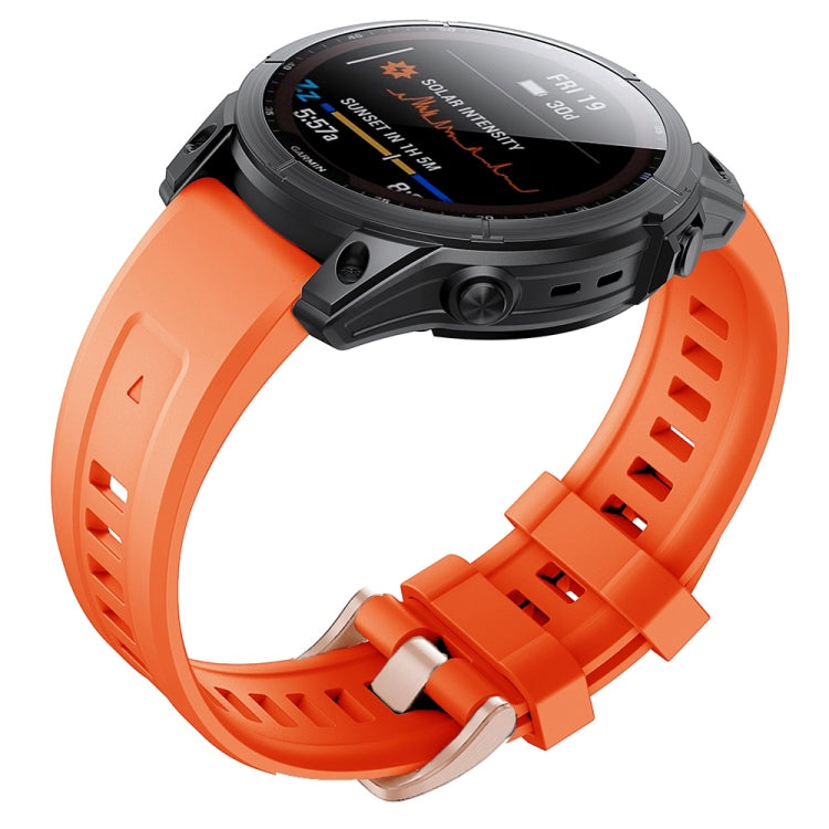 Cinturino con fibbia in silicone oro rosa, For Garmin Fenix 7S