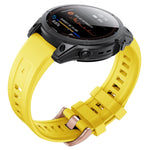 Cinturino con fibbia in silicone oro rosa, For Garmin Fenix 7S
