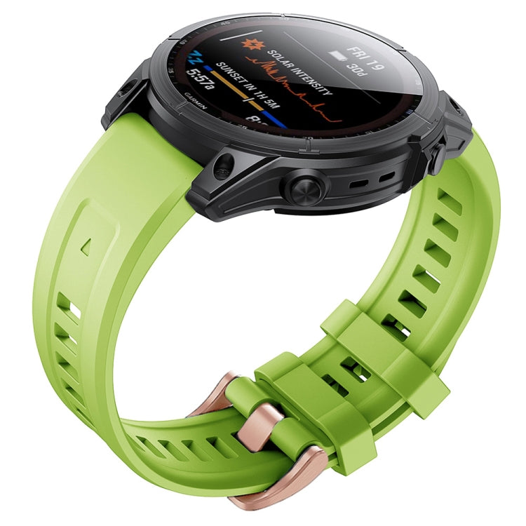 Cinturino con fibbia in silicone oro rosa, For Garmin Fenix 7S