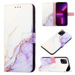 Cassa del telefono di cuoio di vibrazione del modello di marmo PT003, For vivo Y15s 2021 / Y15a, For vivo Y17 / Y15 / Y12, For vivo Y21 2021 / Y33s / Y21s, For vivo Y31s / Y72 5G (India)
